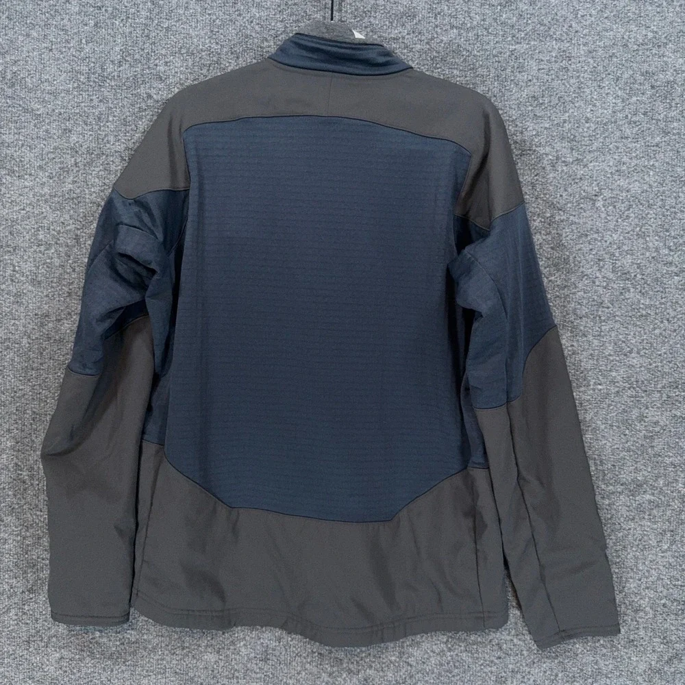 Patagonia Pullover Jacket Men Medium Gray Polartec Fleece Hybrid 1/4 Zip Sweater